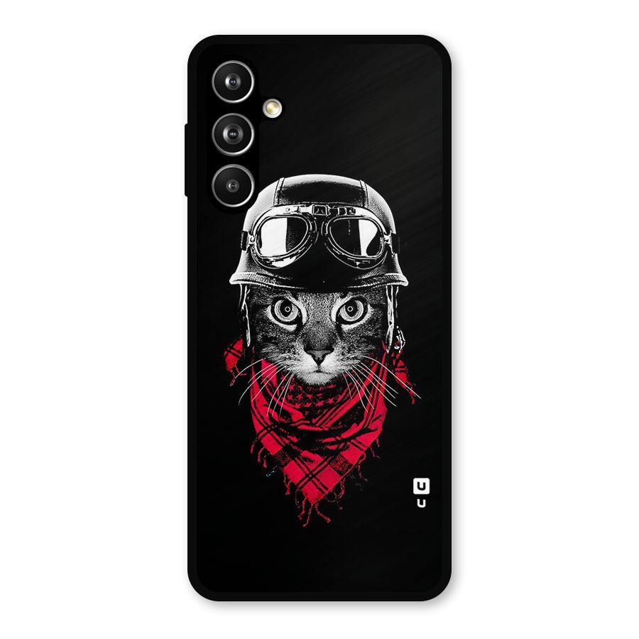 Cool Biker Cat Metal Back Case for Samsung Galaxy M54