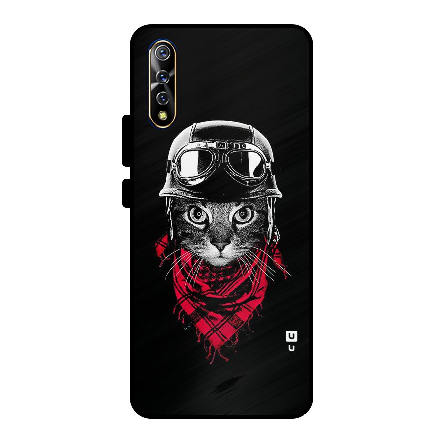 Cool Biker Cat Metal Back Case for Vivo S1