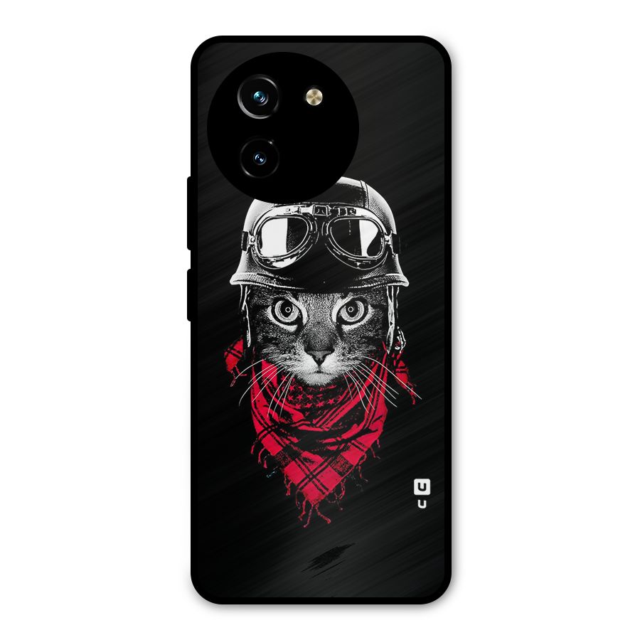 Cool Biker Cat Metal Back Case for Vivo T3x