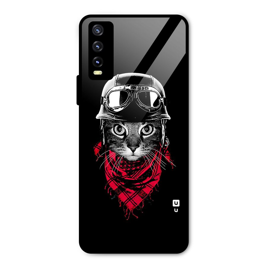 Cool Biker Cat Metal Back Case for Vivo Y20