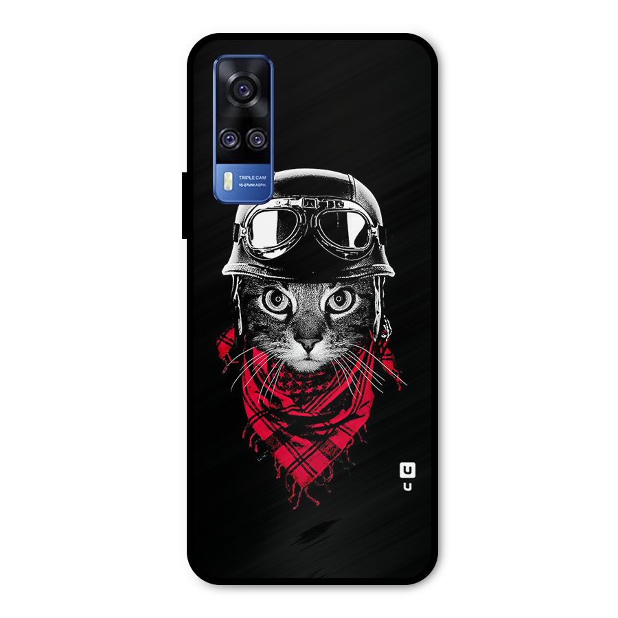 Cool Biker Cat Metal Back Case for Vivo Y51A