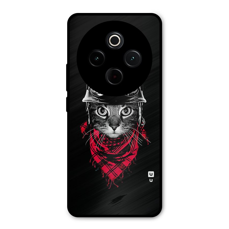 Cool Biker Cat Metal Back Case for iQOO Z10