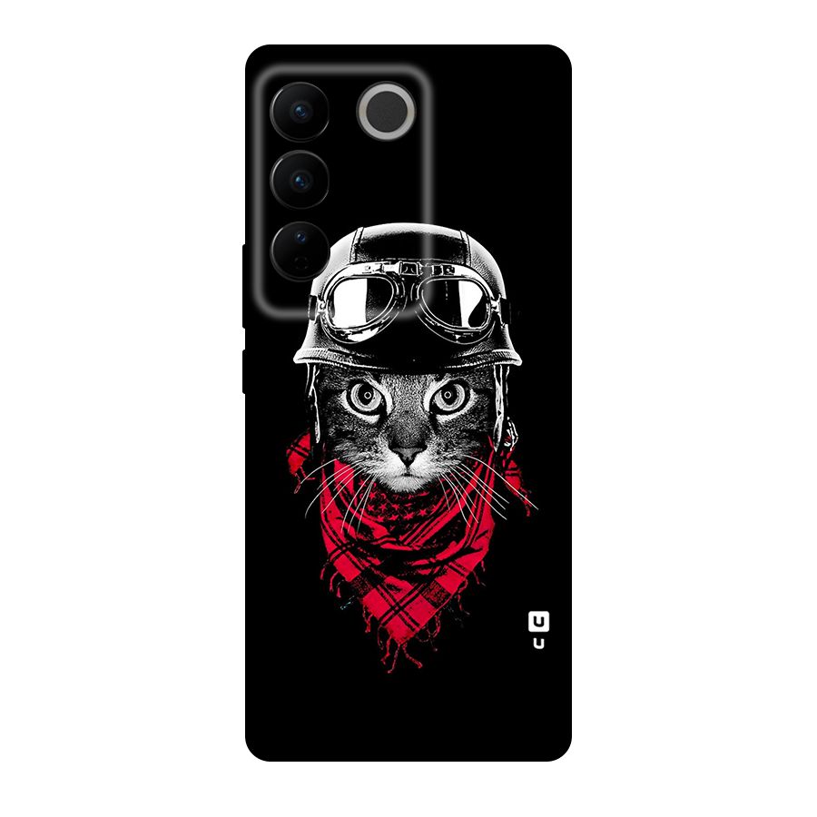 Cool Biker Cat Original Polycarbonate Back Case for Vivo V27