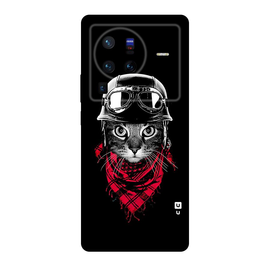 Cool Biker Cat Original Polycarbonate Back Case for Vivo X80