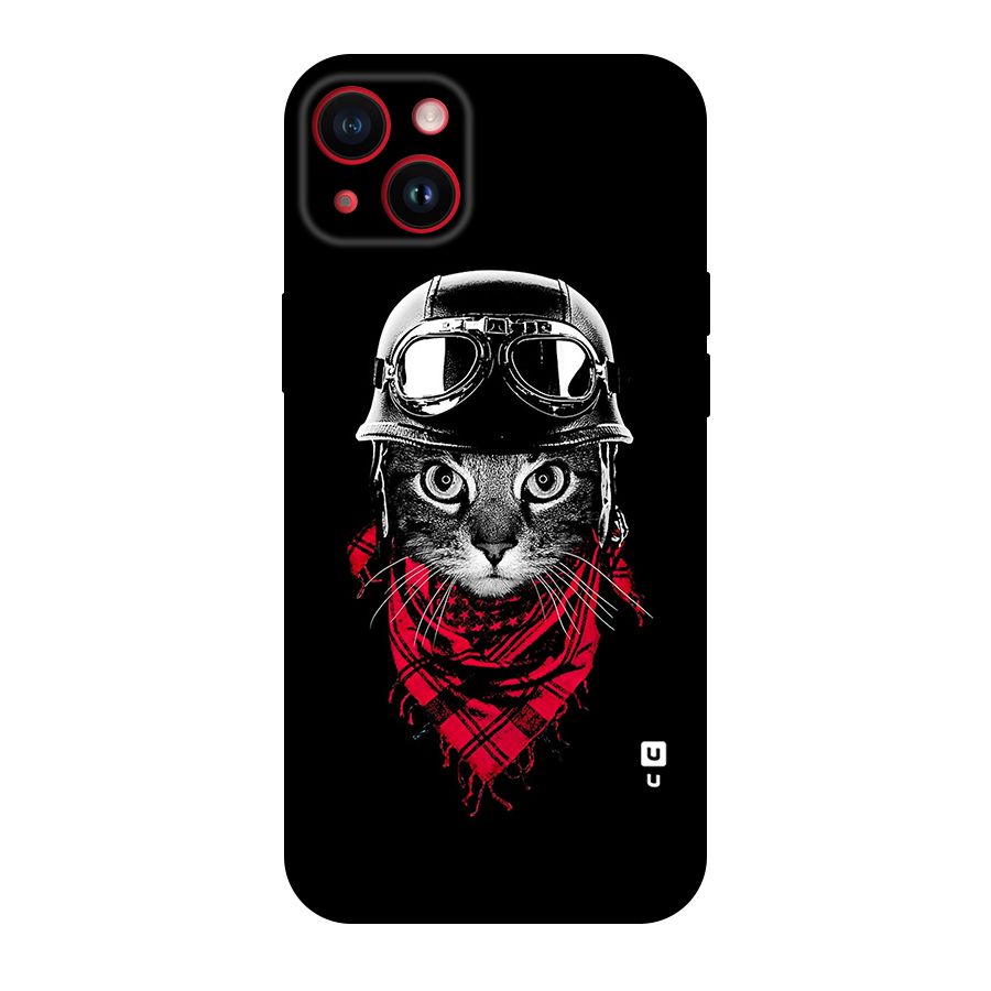 Cool Biker Cat Original Polycarbonate Back Case for iPhone 14 Plus