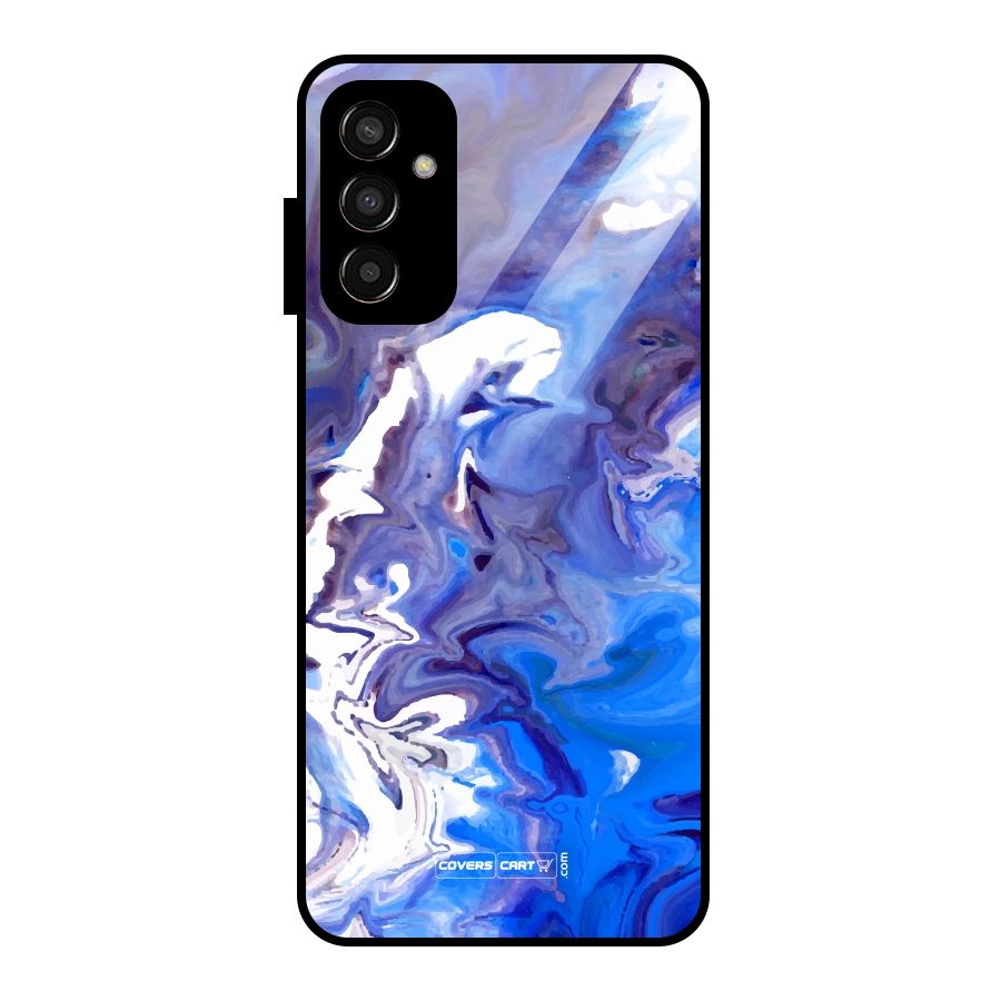 Cool Blue Marble Texture Glass Back Case for Galaxy F13