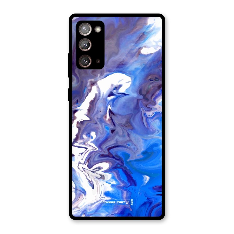 Cool Blue Marble Texture Glass Back Case for Galaxy Note 20