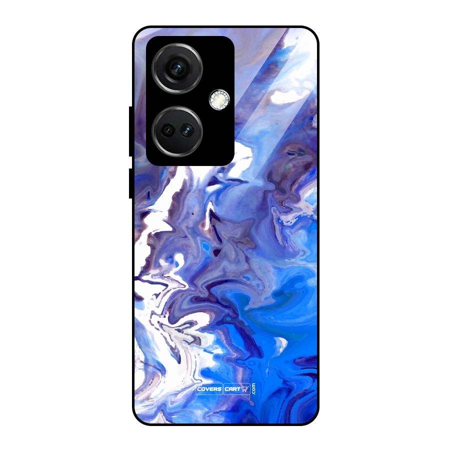 Cool Blue Marble Texture Glass Back Case for OnePlus Nord CE 3 5G