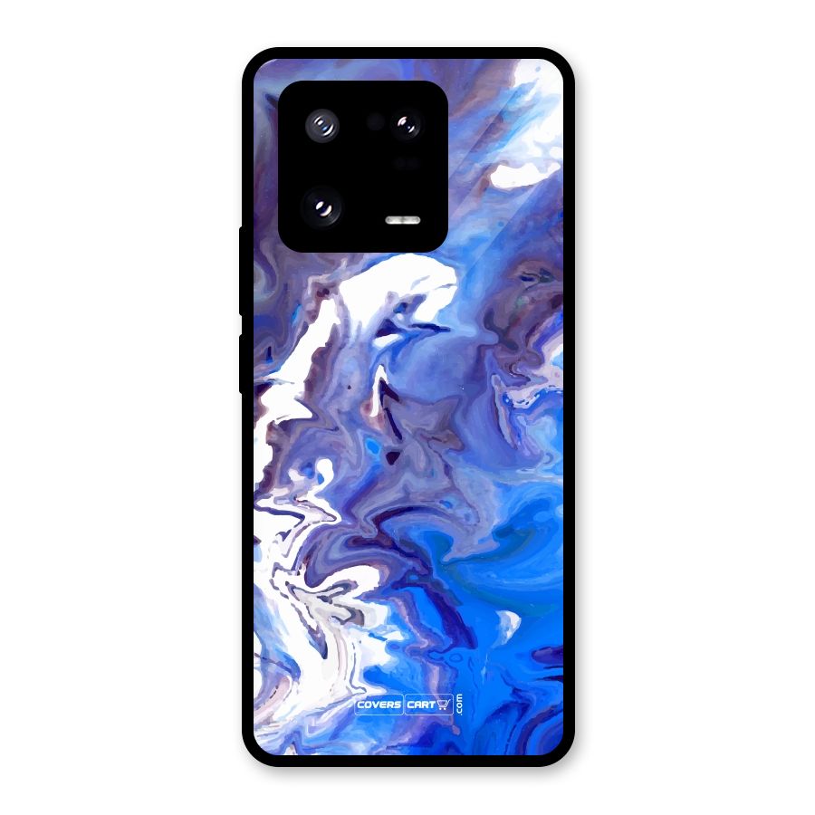 Cool Blue Marble Texture Glass Back Case for Xiaomi 13 Pro