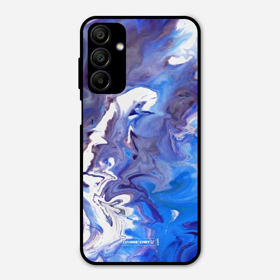 Cool Blue Marble Texture Metal Back Case for Galaxy A15 5G