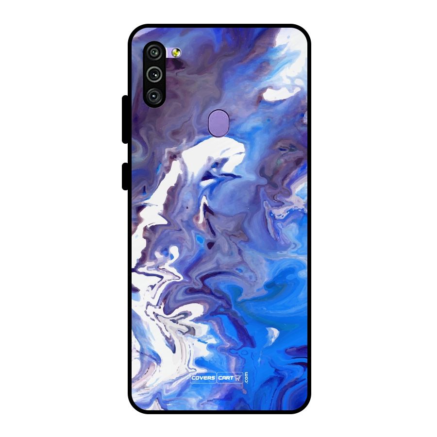 Cool Blue Marble Texture Metal Back Case for Galaxy M11