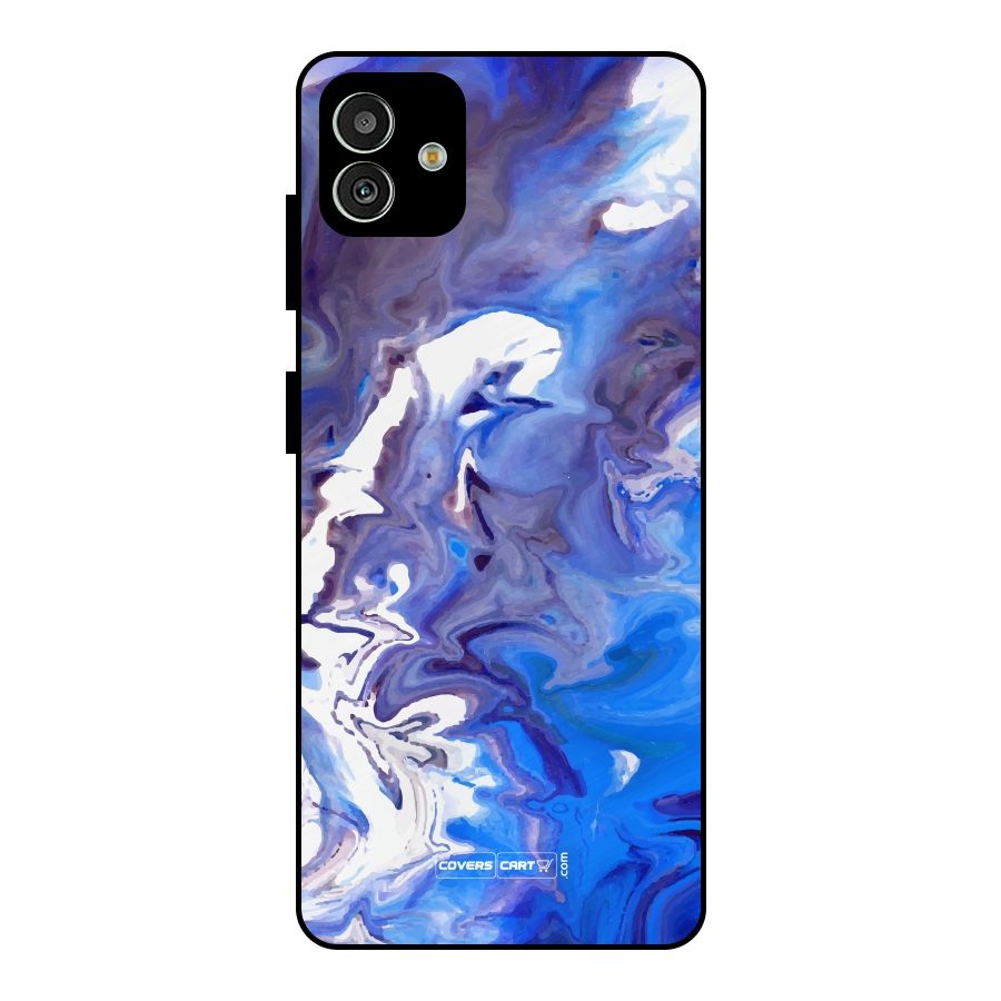 Cool Blue Marble Texture Metal Back Case for Galaxy M13 5G