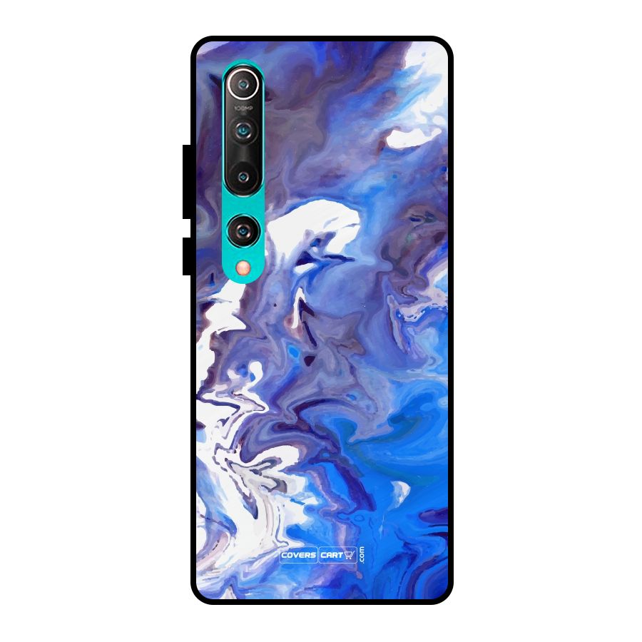 Cool Blue Marble Texture Metal Back Case for Mi 10
