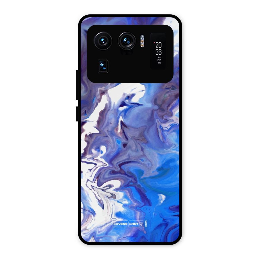 Cool Blue Marble Texture Metal Back Case for Mi 11 Ultra