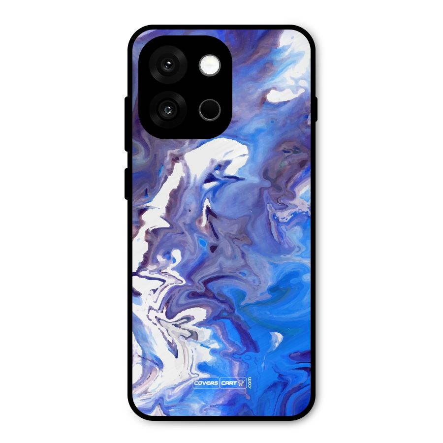 Cool Blue Marble Texture Metal Back Case for OnePlus 13s
