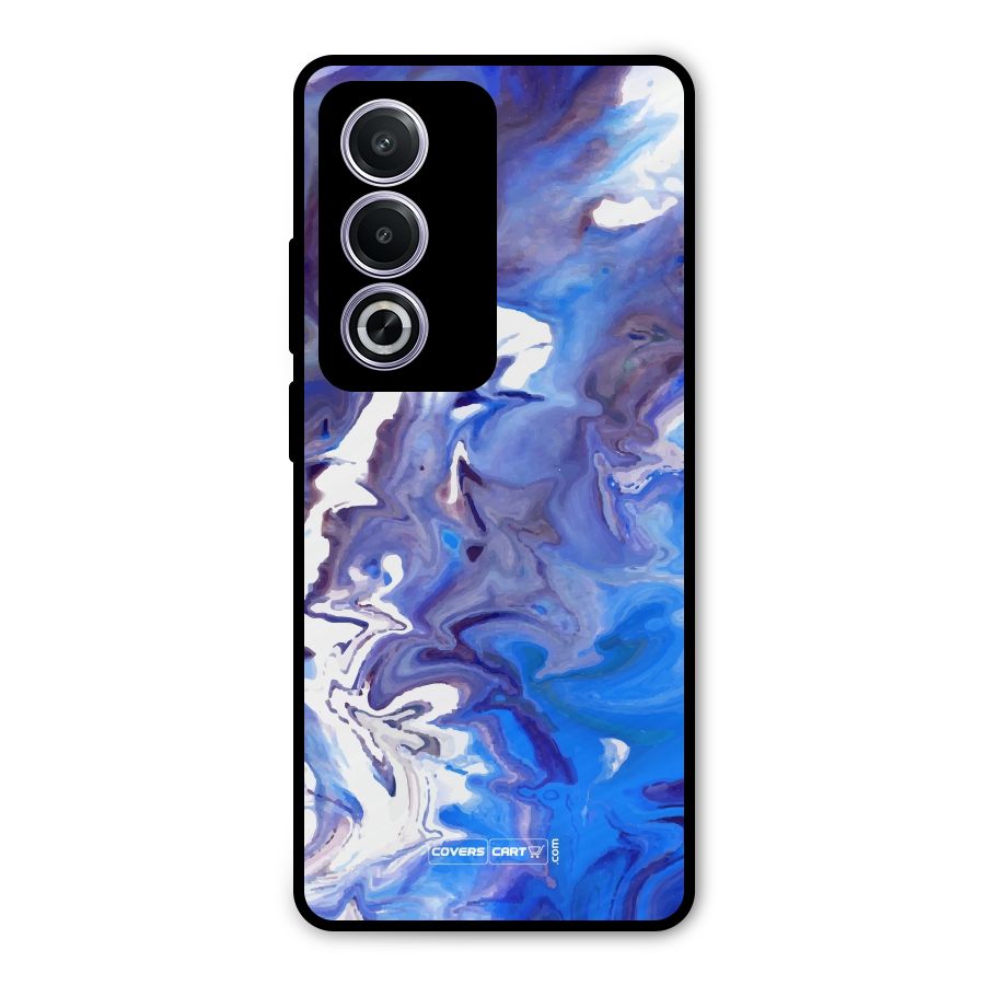 Cool Blue Marble Texture Metal Back Case for Oppo K12x