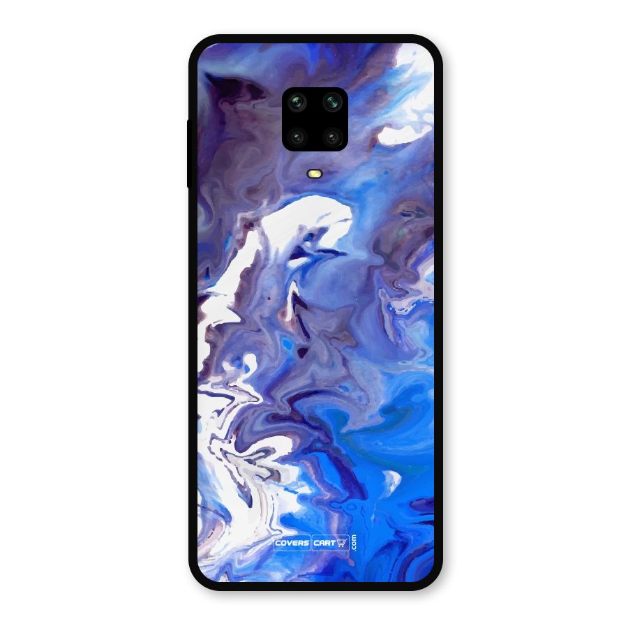Cool Blue Marble Texture Metal Back Case for Poco M2 Pro