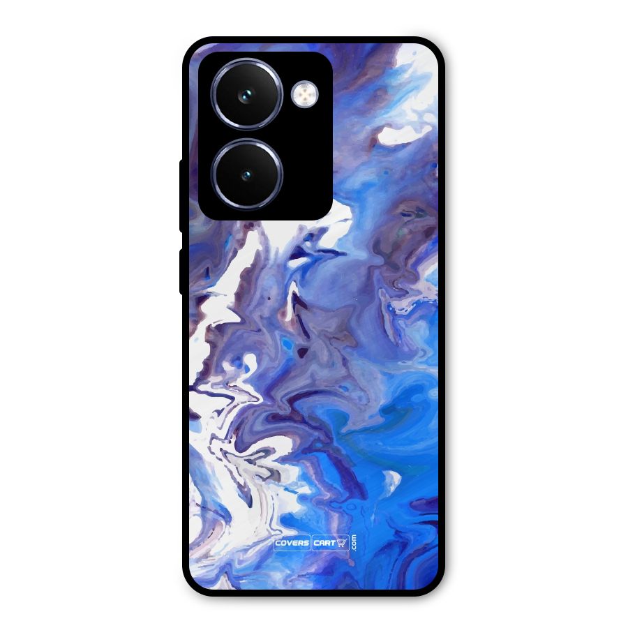 Cool Blue Marble Texture Metal Back Case for Realme P3 Ultra
