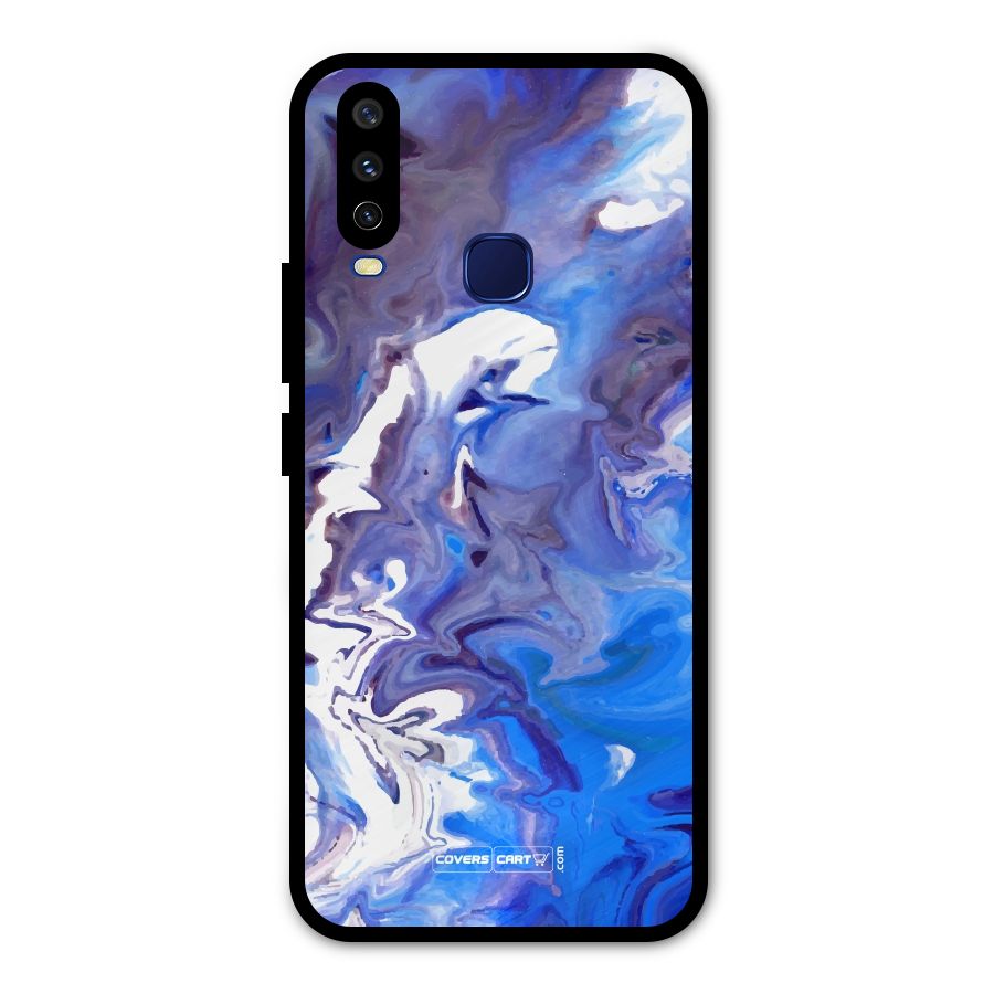 Cool Blue Marble Texture Metal Back Case for Vivo V17