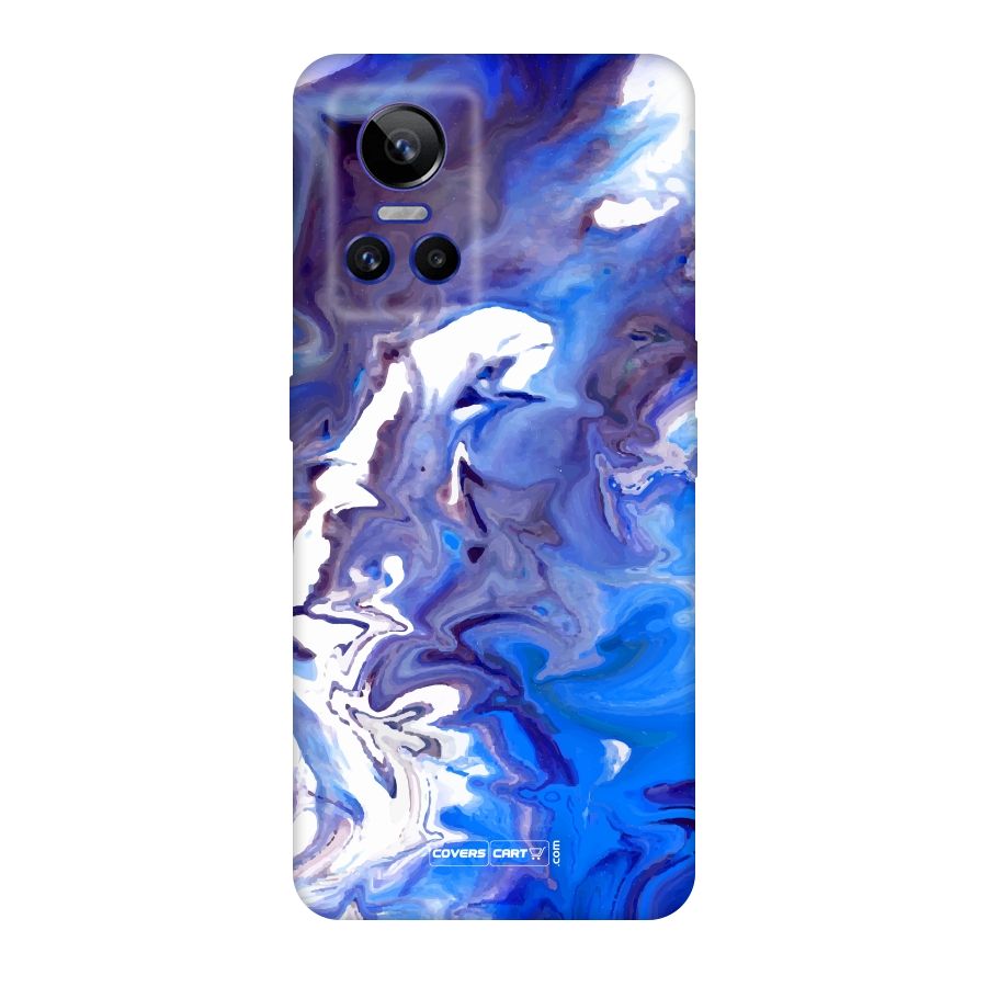 Cool Blue Marble Texture Original Polycarbonate Back Case for Realme GT Neo 3
