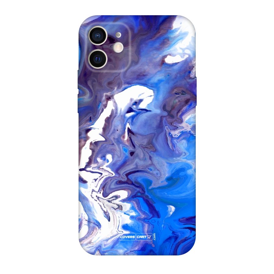 Cool Blue Marble Texture Original Polycarbonate Back Case for iPhone 12