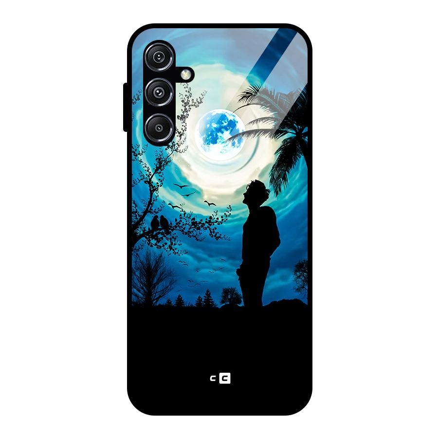 Cool Boy Under Sky Glass Back Case for Galaxy M34 5G