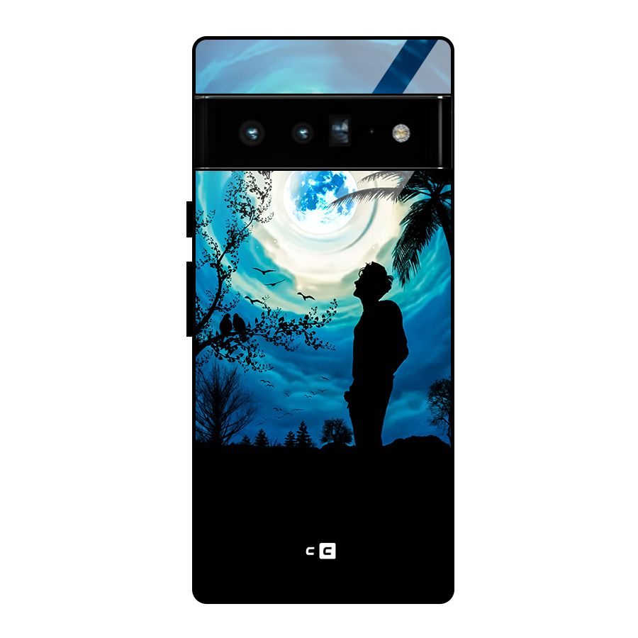 Cool Boy Under Sky Glass Back Case for Google Pixel 6 Pro