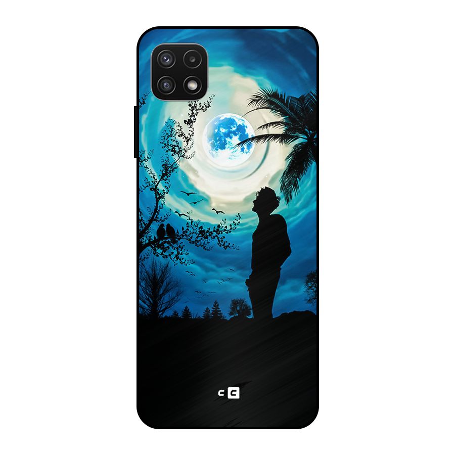 Cool Boy Under Sky Metal Back Case for Galaxy A22 5G