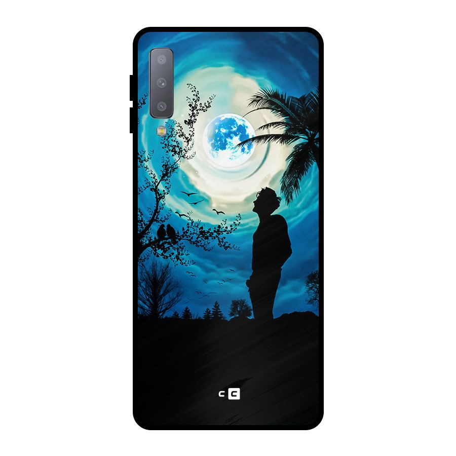 Cool Boy Under Sky Metal Back Case for Galaxy A7 (2018)