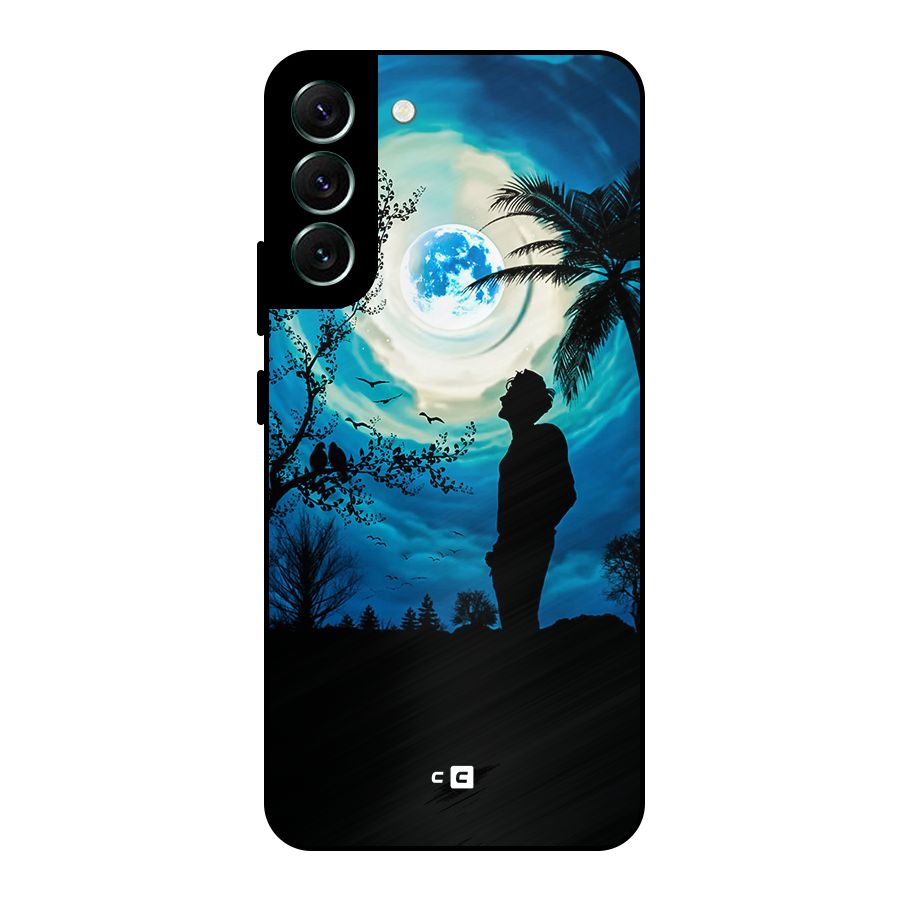 Cool Boy Under Sky Metal Back Case for Galaxy S22 Plus 5G