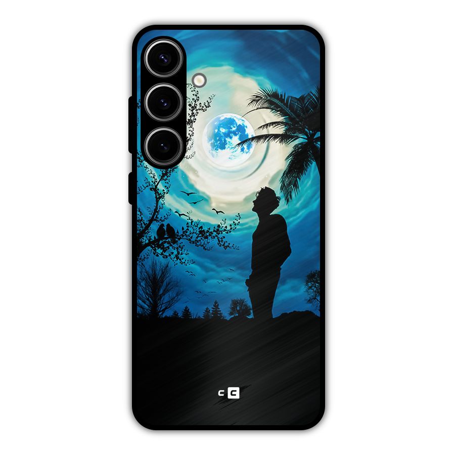 Cool Boy Under Sky Metal Back Case for Galaxy S24 Plus