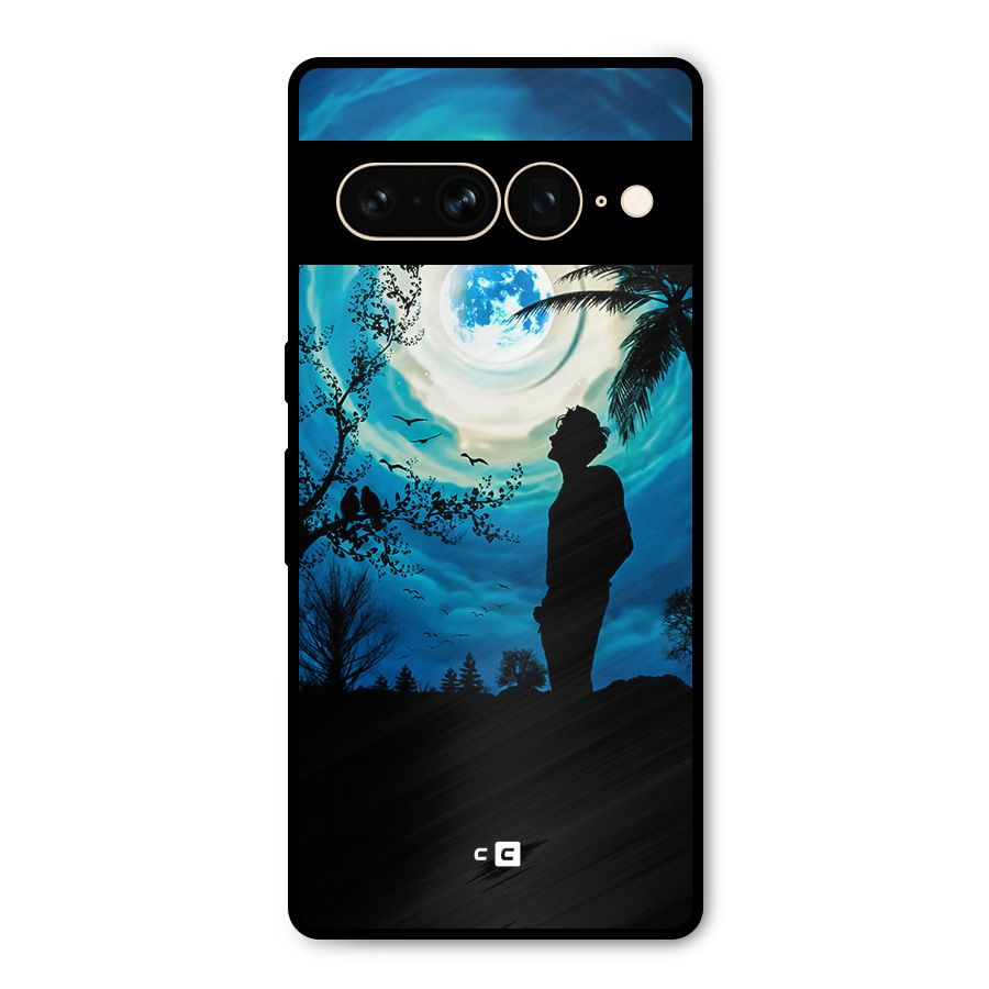 Cool Boy Under Sky Metal Back Case for Google Pixel 7 Pro