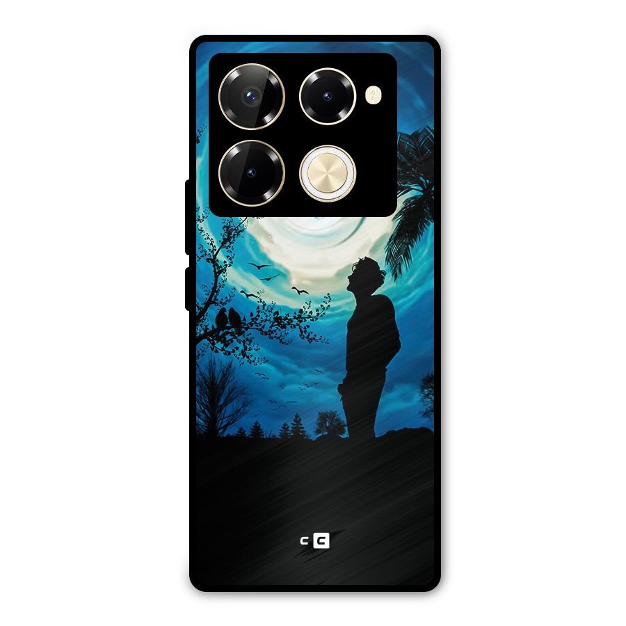 Cool Boy Under Sky Metal Back Case for Infinix Note 40 Pro Plus