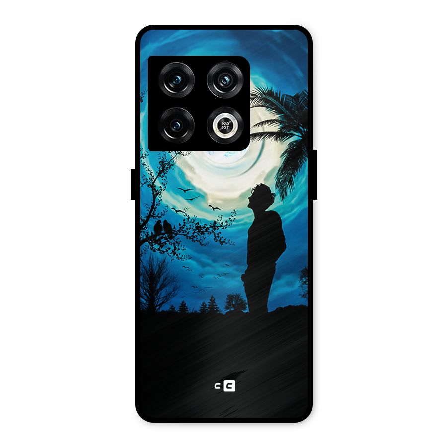 Cool Boy Under Sky Metal Back Case for OnePlus 10 Pro 5G
