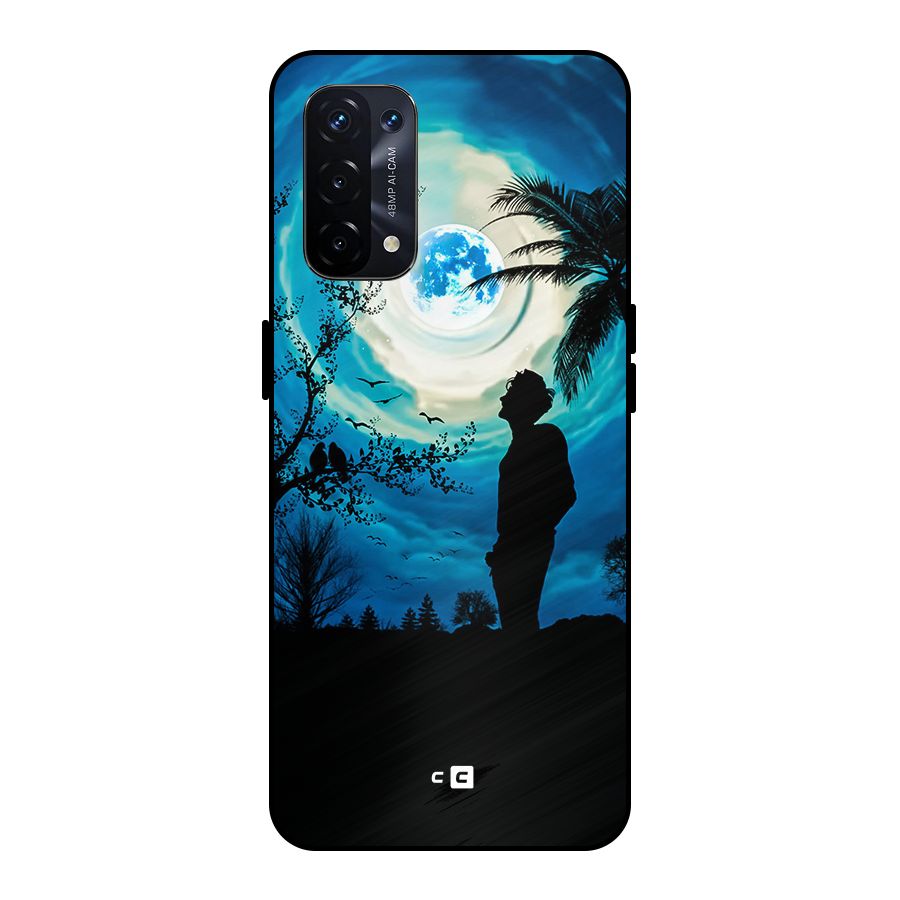 Cool Boy Under Sky Metal Back Case for Oppo A74 5G