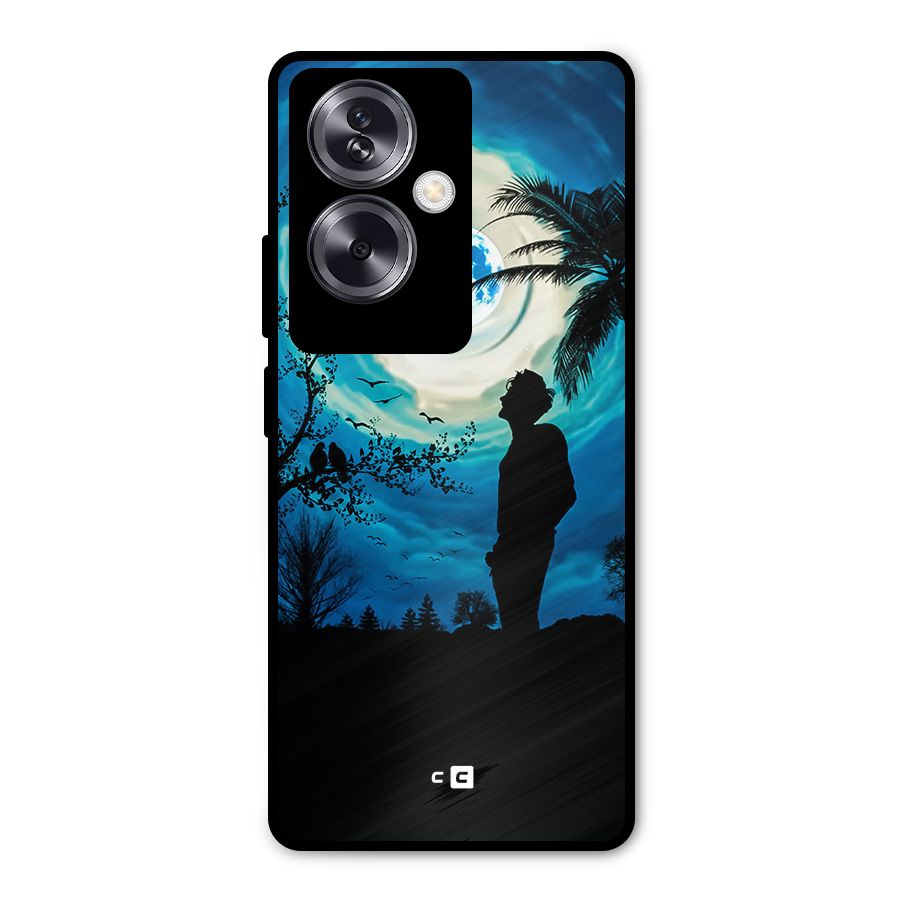 Cool Boy Under Sky Metal Back Case for Oppo A79 5G