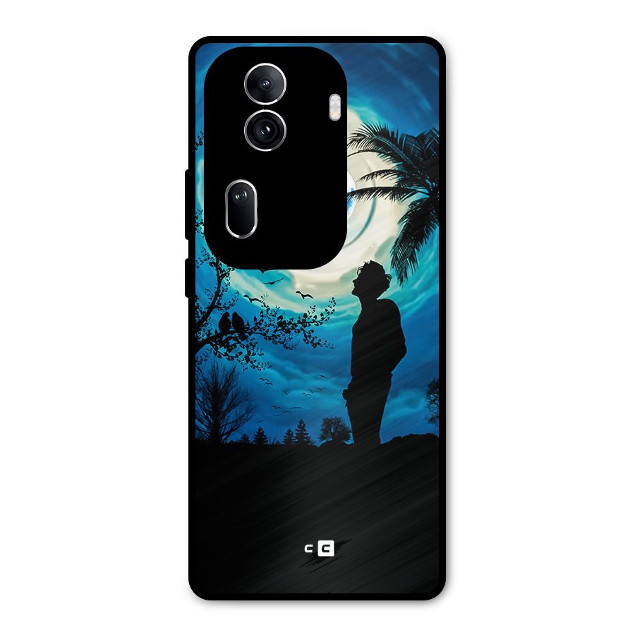 Cool Boy Under Sky Metal Back Case for Oppo Reno11 Pro 5G