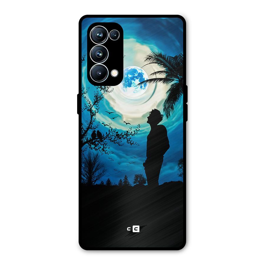 Cool Boy Under Sky Metal Back Case for Oppo Reno5 Pro 5G
