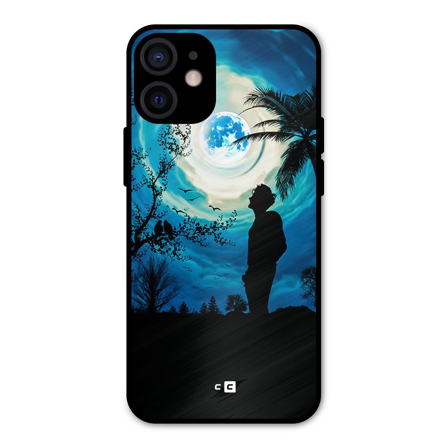 Cool Boy Under Sky Metal Back Case for iPhone 12 Mini