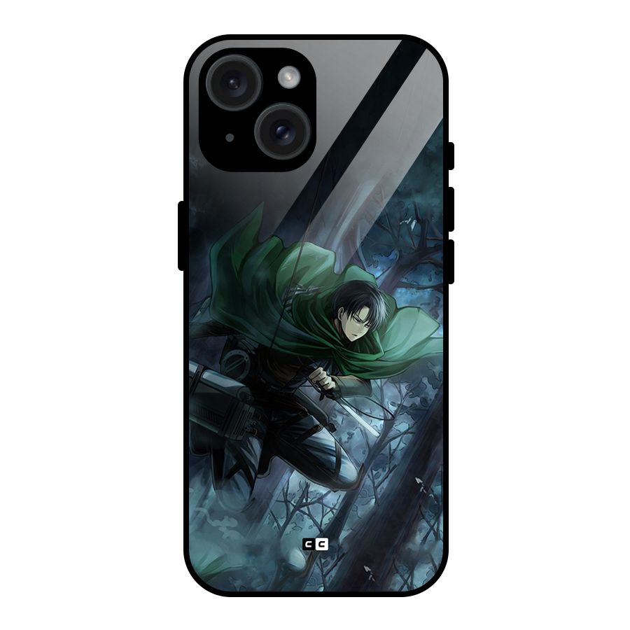 Cool Captain Levi Glass Back Case for iPhone 15