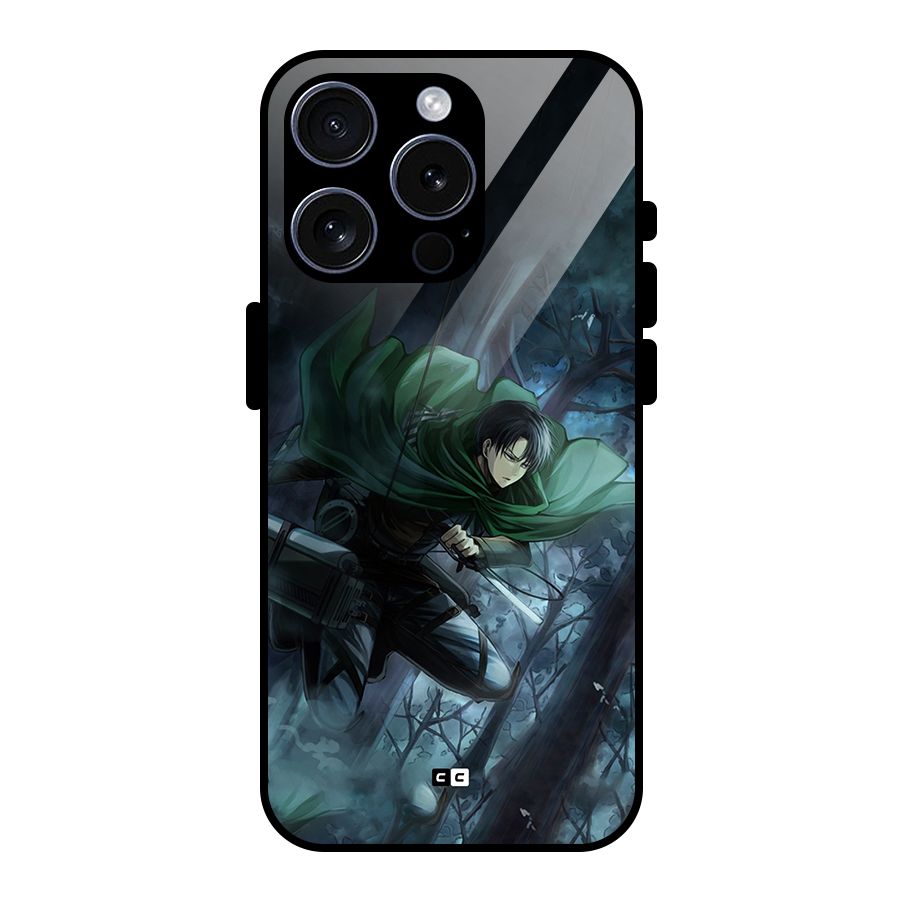 Cool Captain Levi Glass Back Case for iPhone 15 Pro