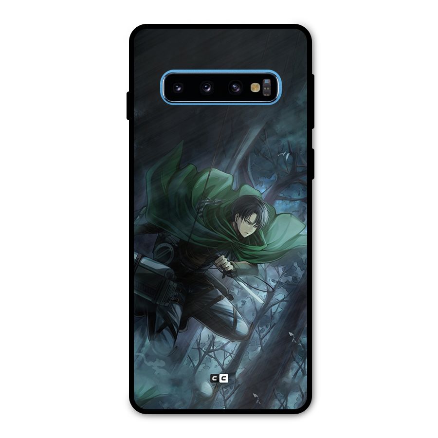 Cool Captain Levi Metal Back Case for Galaxy S10