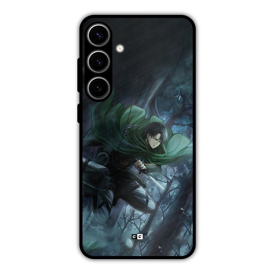Cool Captain Levi Metal Back Case for Galaxy S24 Plus