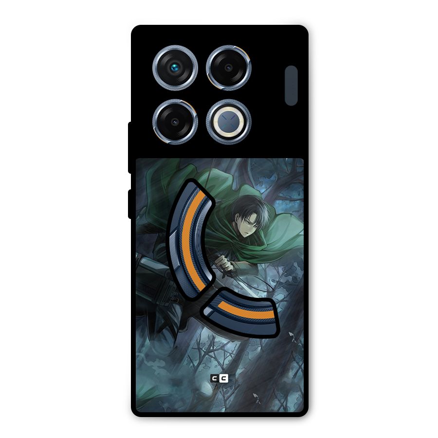 Cool Captain Levi Metal Back Case for Infinix GT 20 Pro