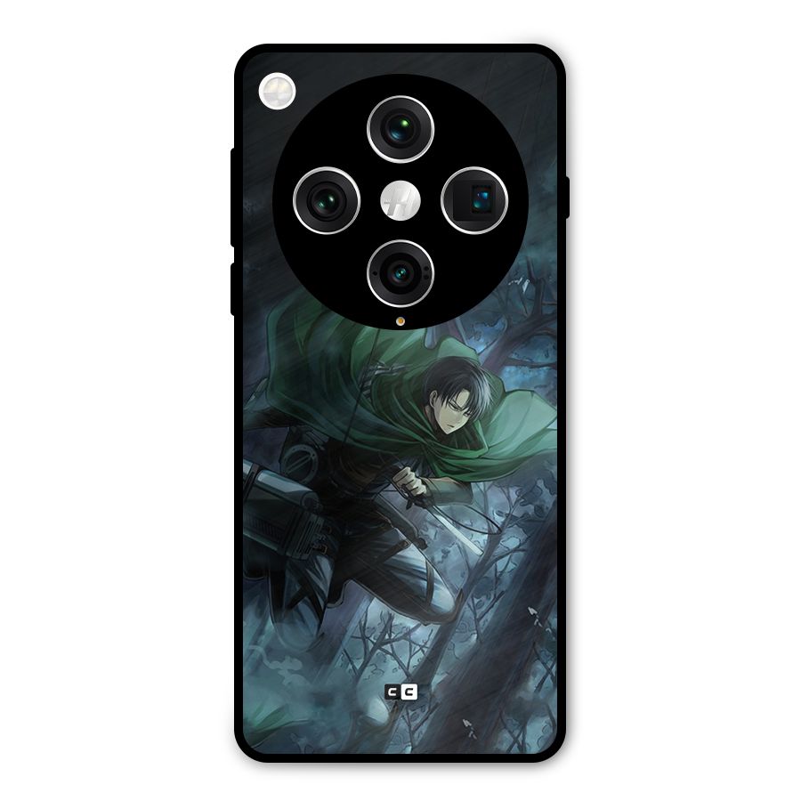 Cool Captain Levi Metal Back Case for Oppo Find X8 Pro