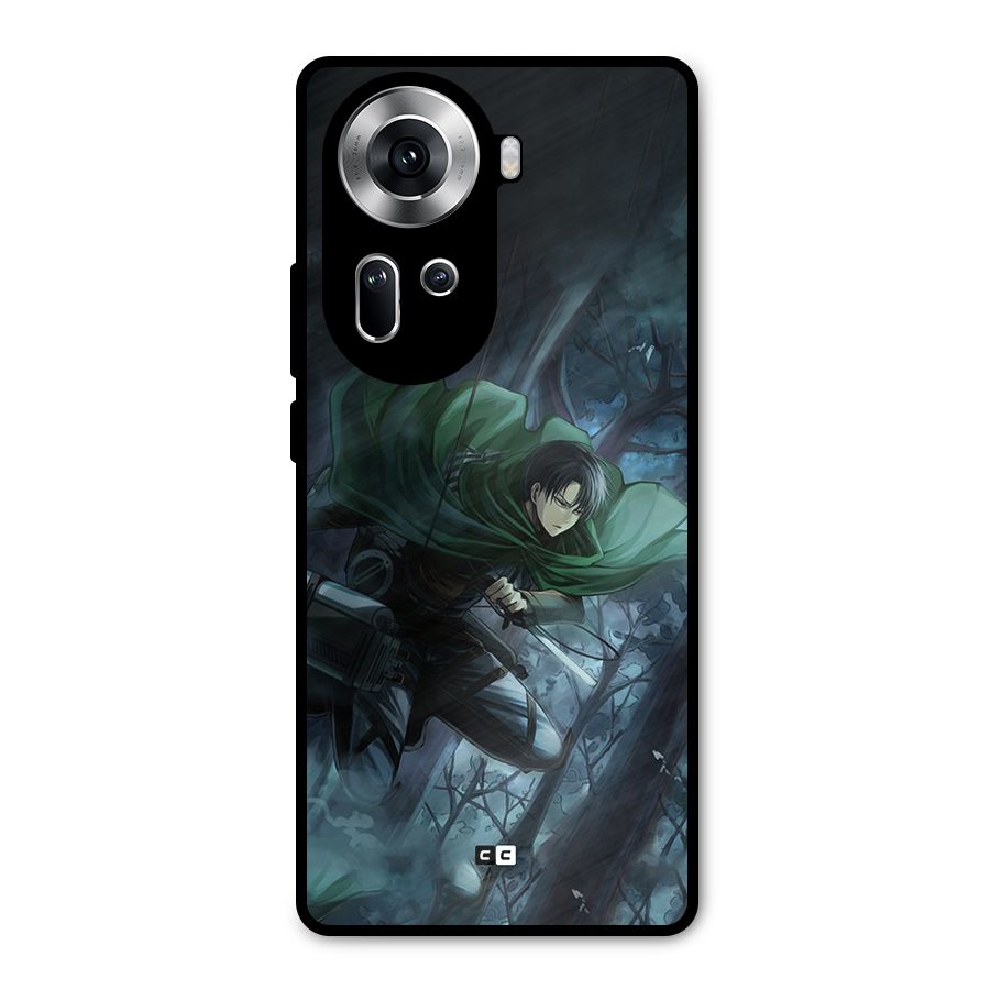 Cool Captain Levi Metal Back Case for Oppo Reno11 5G