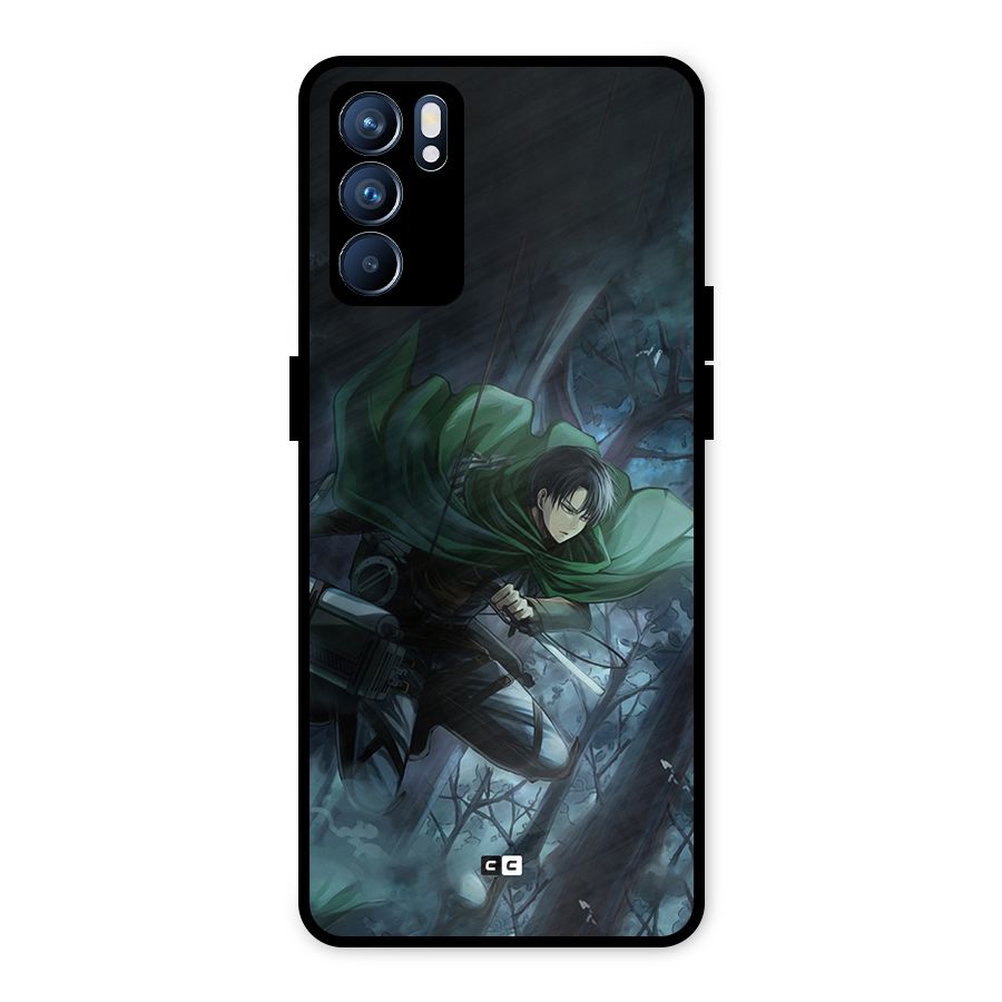 Cool Captain Levi Metal Back Case for Oppo Reno6 5G