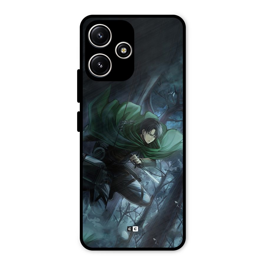 Cool Captain Levi Metal Back Case for Redmi 12 5G