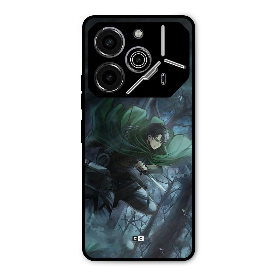 Cool Captain Levi Metal Back Case for Tecno Pova 6 Pro