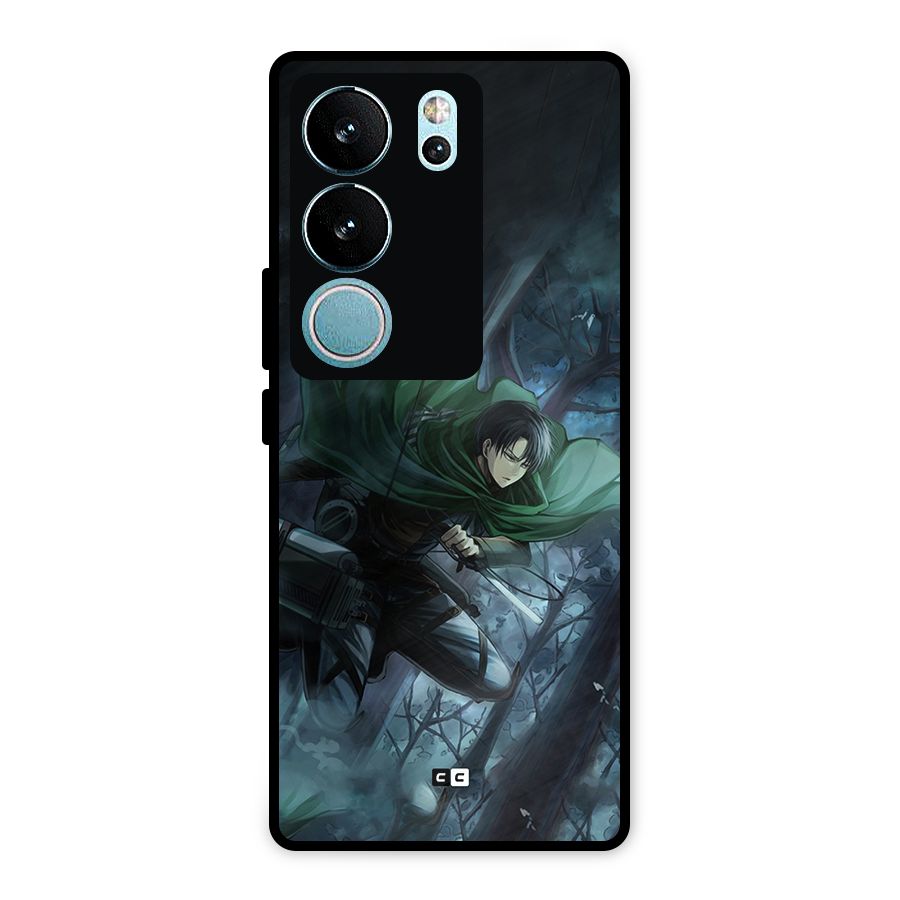 Cool Captain Levi Metal Back Case for Vivo V29 Pro